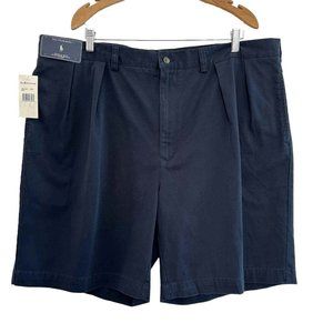 NEW Polo Ralph Lauren Tyler Shorts! 30 (29)  Navy  Pleated  9 Inch Inseam